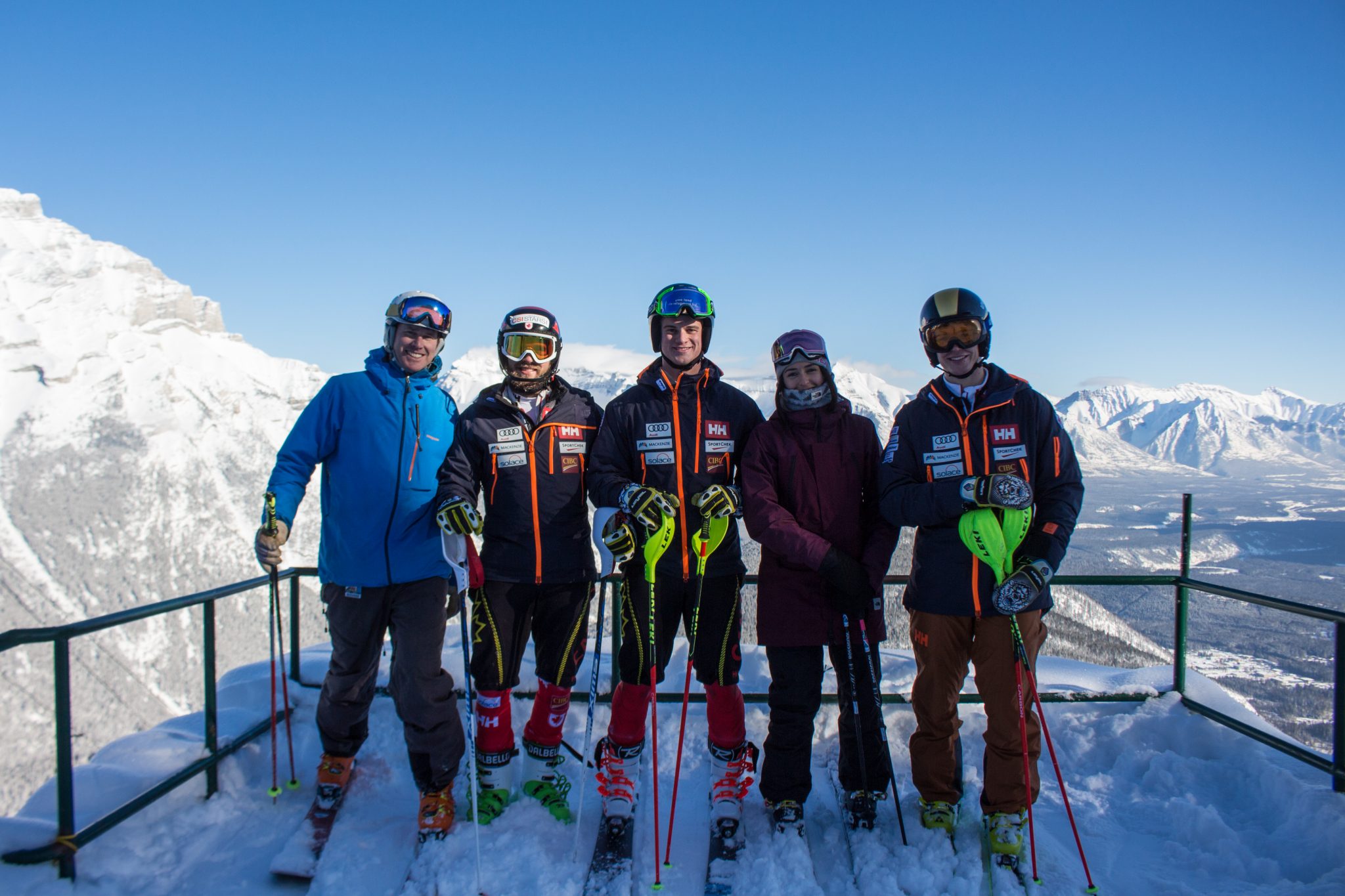 image-5_bar-alumni-phil-brown-erik-read-trevor-philp-on-a-powder-day-at-norquay-in-feb-2018.-pictured-with-norquays-simon-moffatt-and-freeskiing-star_former-bar-tatum-monod