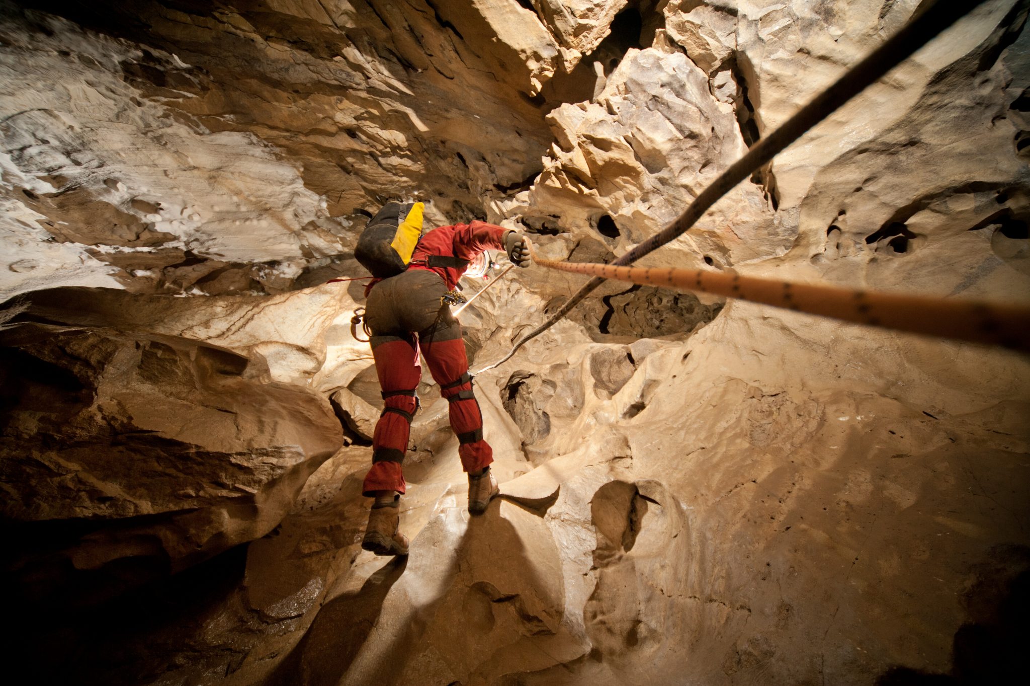 Rats Nest cave near Canmore, AB / professional caver Adam Walker